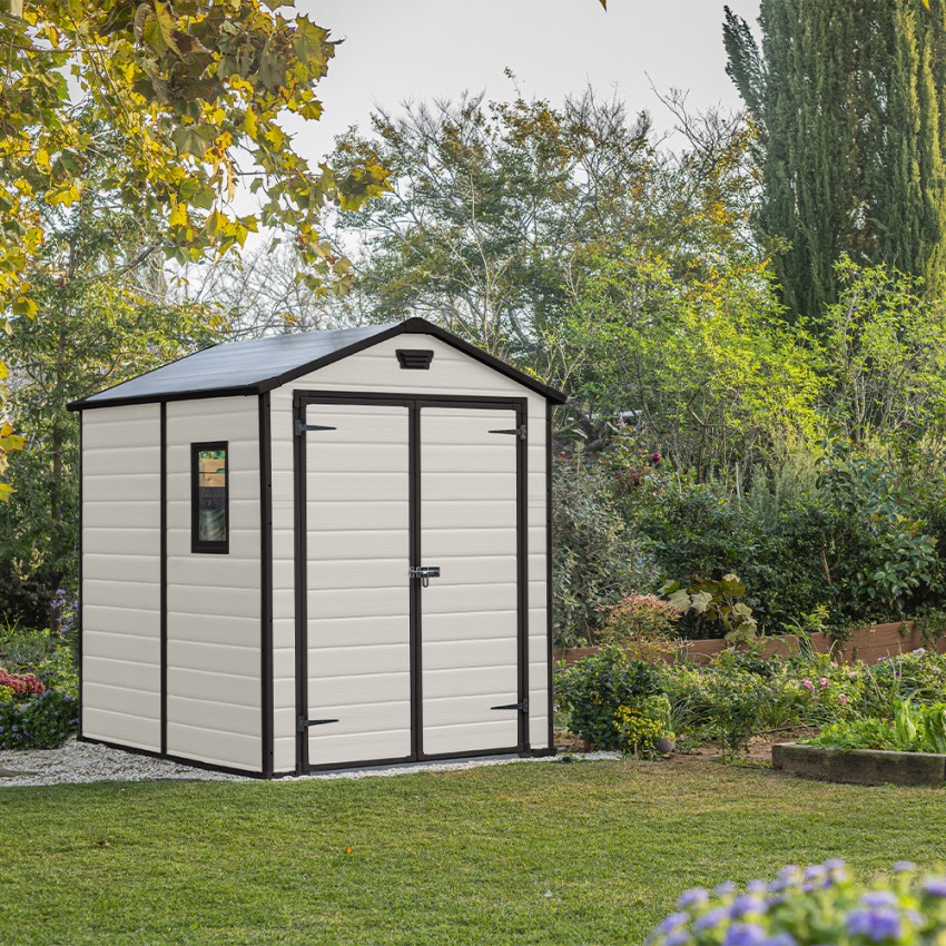 Manor 6x8 Keter großes Gartenhaus PVCHarz 185,8x236,8x227cm