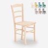 Klassische Rustikale Holzstühle für Esszimmerbar und Trattoria Paesana Wood Verkauf