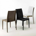 Schwarz Quadratisch Tisch und 4 Stühle Farbiges Polypropylen-Außenmastenset Grand Soleil Bistrot Passion Eigenschaften