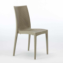 Weiß Quadratisch Tisch und 4 Stühle Farbiges Polypropylen-Außenmastenset Grand Soleil Bistrot Love Kosten