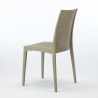 Weiß Quadratisch Tisch und 4 Stühle Farbiges Polypropylen-Außenmastenset Grand Soleil Bistrot Love Kauf