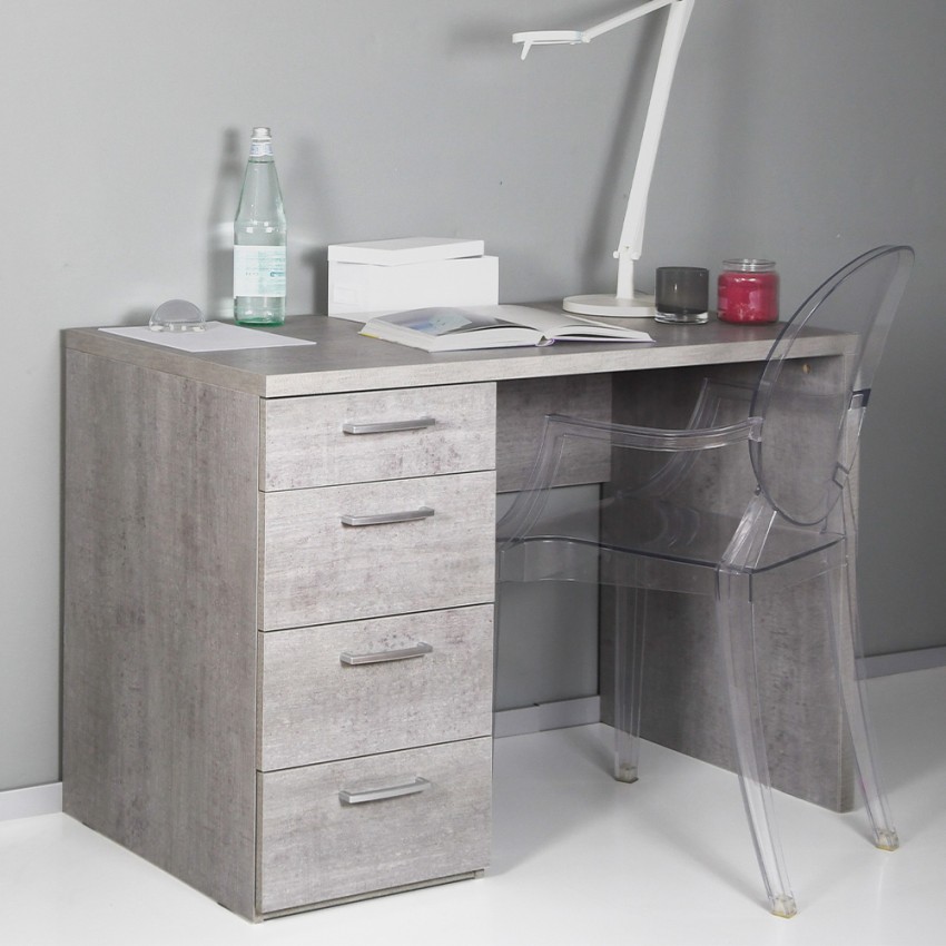 Moderner Büroschreibtisch 4 Schubladen Smartworking grau KimDesk GS Aktion Moderner Büroschreibtisch 4 Schubladen Smartworking grau KimDesk GS Aktion