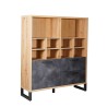 Industrielles Design Bücherregal 1 Tür 2 Schubladen Wohnzimmer Büro Cratfy Angebot