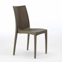Weiß Rechteckig Tisch und 6 Stühle Farbiges Polypropylen-Außenmastenset Grand Soleil Bistrot Summerlife 