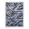 Moderner rechteckiger Teppich mit zebramuster in Grau und Hellblau Double BLU003 Verkauf