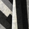 Moderner kurzfloriger geometrischer Designteppich grau weiß schwarz GRI224 Angebot