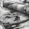 Moderner rechteckiger Teppich mit abstraktem Design in Grau, Schwarz und Weiß GRI226 Angebot
