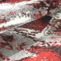 Rechteckiger moderner Designteppich farbig rot grau weiß MUL439 Angebot