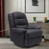 Klappbarer Schaukelsessel Relaxsessel mit Fußstütze Stoff Design Sofia 