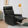 Klappbarer Relaxsessel mit Liegefunktion Fußschemel Kunstleder Modernes Design Aurora 