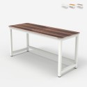 Rechteckiger Bürotisch 120x60cm Holz Metall modern weiß Bridgewhite 120 Aktion