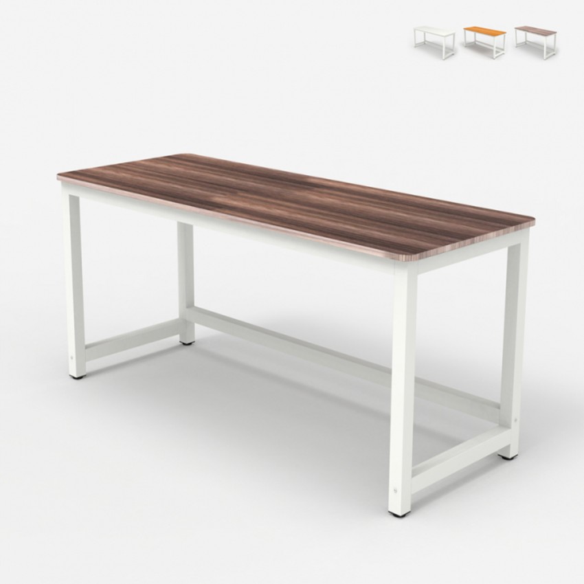 Rechteckiger Bürotisch 120x60cm Holz Metall modern weiß Bridgewhite 120 Aktion Rechteckiger Bürotisch 120x60cm Holz Metall modern weiß Bridgewhite 120 Aktion