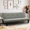 2-sitziges Mikrofasersofa mit Onyx-Füßen für Wohn- und Wartezimmer bettfertig Kosten