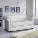 Chesterfield Design 2 Sitzer Capitonné Kunstleder Sofa 