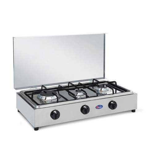 Camping-Gaskocher 3-flammig aus Edelstahl 300ACCGP CF Parker Aktion