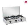 Camping-Gaskocher 3-flammig aus Edelstahl 300ACCGP CF Parker Rabatte
