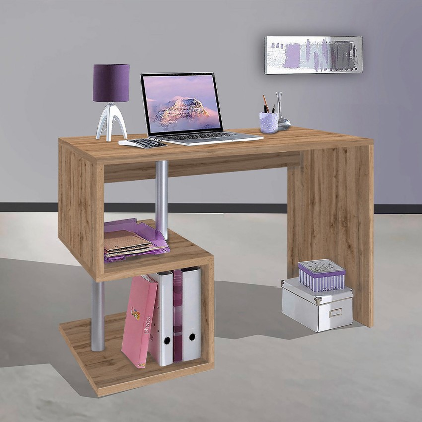 Platzsparender Schreibtisch für Zuhause und Büro 100x50cm aus Holz Esse 2 Oak Aktion Platzsparender Schreibtisch für Zuhause und Büro 100x50cm aus Holz Esse 2 Oak Aktion