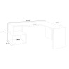 Moderne Eckschreibtisch Vilnis WD aus Holz, 160/180 cm für Büro oder Arbeitszimmer Eigenschaften