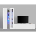 Moderne weiße Wohnwand mit TV-Schrank und Vitrine Elco WH Sales
