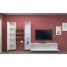 Wohnwand TV-Möbel Vitrine weiß Bücherregal Holz Rold WH Katalog