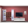 Weiße Wohnwand TV-Schrank Bücherregal aus Holz mit 2 Vitrinen Onir WH Katalog