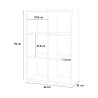 Moderne Wandregal Holz mit 6 Regalböden 60x90x25cm Roderik M Lagerbestand