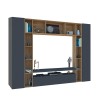 Moderne Wohnwand TV-Schrank Bücherregal Schränke Schwarz Holz Arkel AP Angebot