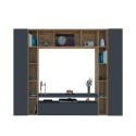 Moderne Wohnwand TV-Schrank Bücherregal Schränke Schwarz Holz Arkel AP Rabatte