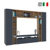 Moderne Wohnwand TV-Schrank Bücherregal Schränke Schwarz Holz Arkel AP Verkauf