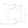 Moderne Wohnwand TV-Schrank Bücherregal Schränke Schwarz Holz Arkel AP Lagerbestand