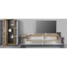 Moderne Wohnwand in Schwarz und Holz mit TV-Schrank und Vitrine Woud AP Sales