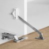 Moderne Wohnwand in Schwarz und Holz mit TV-Schrank und Vitrine Woud AP Lagerbestand
