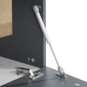 Moderne Wohnwand in Schwarz und Holz mit TV-Schrank und Vitrine Woud AP Auswahl