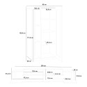 Moderne Wohnwand in Schwarz und Holz mit TV-Schrank und Vitrine Woud AP Eigenschaften
