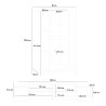Moderne Wohnwand in Schwarz und Holz mit TV-Schrank und Vitrine Woud AP Eigenschaften