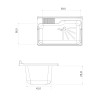 Waschbecken mit Unterschrank 2 Türen 80x50cm 9010K Negrari Sales