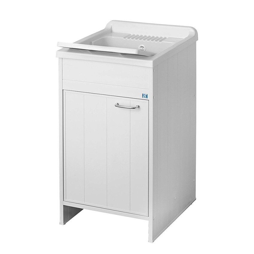 Waschtischschrank mit Waschbecken 45x50cm Weiß 9006K Negrari Aktion Waschtischschrank mit Waschbecken 45x50cm Weiß 9006K Negrari Aktion