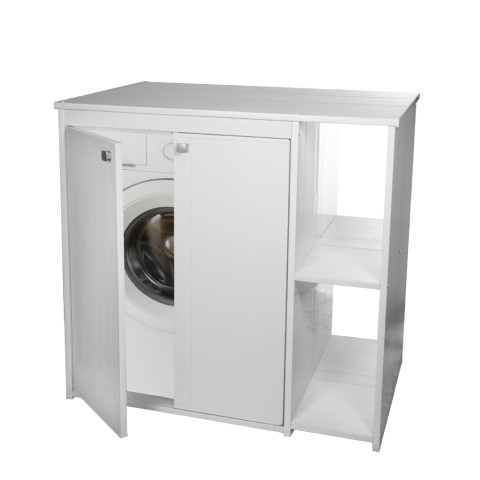 Externer weißer PVC-Schrank mit 2 Fächern für die Waschmaschine 5012PRO Negrari Aktion