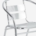 Set aus 2 Aluminiumstühlen mit Tisch 70x70cm für Garten, Bar, Außenbereich Bliss  Sales
