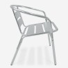 Set aus 2 Aluminiumstühlen mit Tisch 70x70cm für Garten, Bar, Außenbereich Bliss  Rabatte