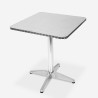 Set aus 2 Aluminiumstühlen mit Tisch 70x70cm für Garten, Bar, Außenbereich Bliss  Katalog
