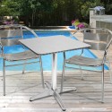 Set aus 2 Aluminiumstühlen mit Tisch 70x70cm für Garten, Bar, Außenbereich Bliss  Verkauf