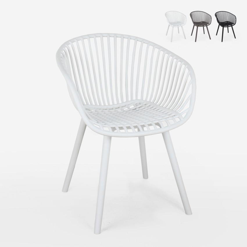 Moderner Stuhl mit Armlehnen für Esszimmer, Garten, Küche Philis Rabatte