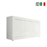 Anrichte Wohnzimmer 3-türig Sideboard 160cm Weiß Hochglanz Modis Wh Basic Verkauf