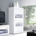 Moderne Wohnzimmer-Vitrine mit 4 Glastüren in glänzendem Weiß Tina Wh Basic Katalog