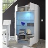 Moderne Vitrine 2 Glastüren Hochglanz Weiß Wohnzimmer 121x166cm Murano Wh Rabatte