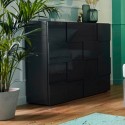 Moderne hohe Anrichte Wohnzimmer-Schrank 2 Türen 121cm Dama Lola Rt Lagerbestand