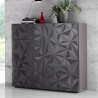 Hochschrank mit 2 Türen, modernes Design, Hochglanz Grau Prisma Tet Rt Modell