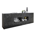 Modernes Sideboard 2 Türen 4 Schubladen glänzend grau 241cm Prisma Rt L Sales