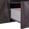 Modernes Sideboard 2 Türen 4 Schubladen glänzend grau 241cm Prisma Rt L Auswahl